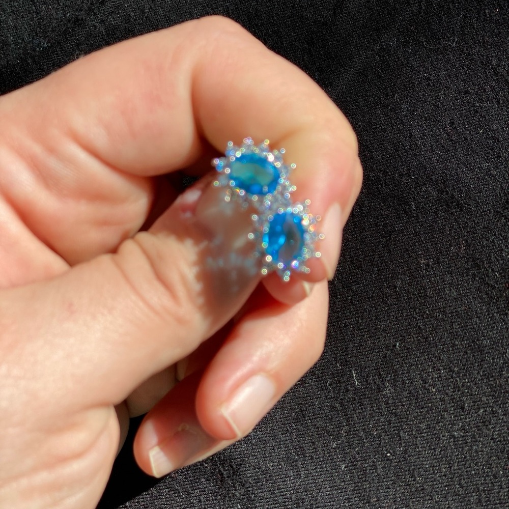 *NEW* | .925 Silver blue topaz ring set - Picture 6 of 6